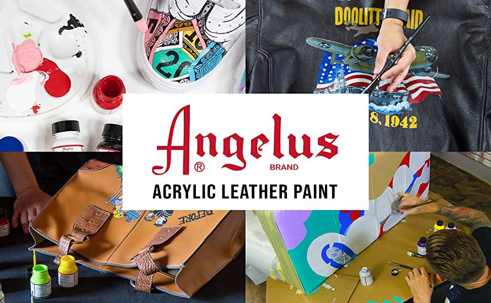 Angelus Brand Acrylic Leather Paint Waterproof all colors - 1 fl.oz