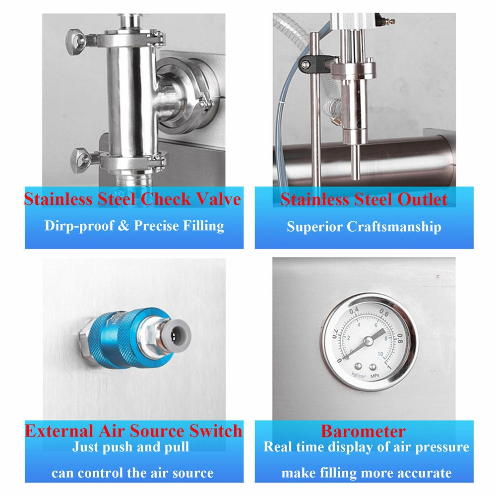 Horizontal Pneumatic Paste Filling Machine+Hopper Paste Liquid Filling Machine