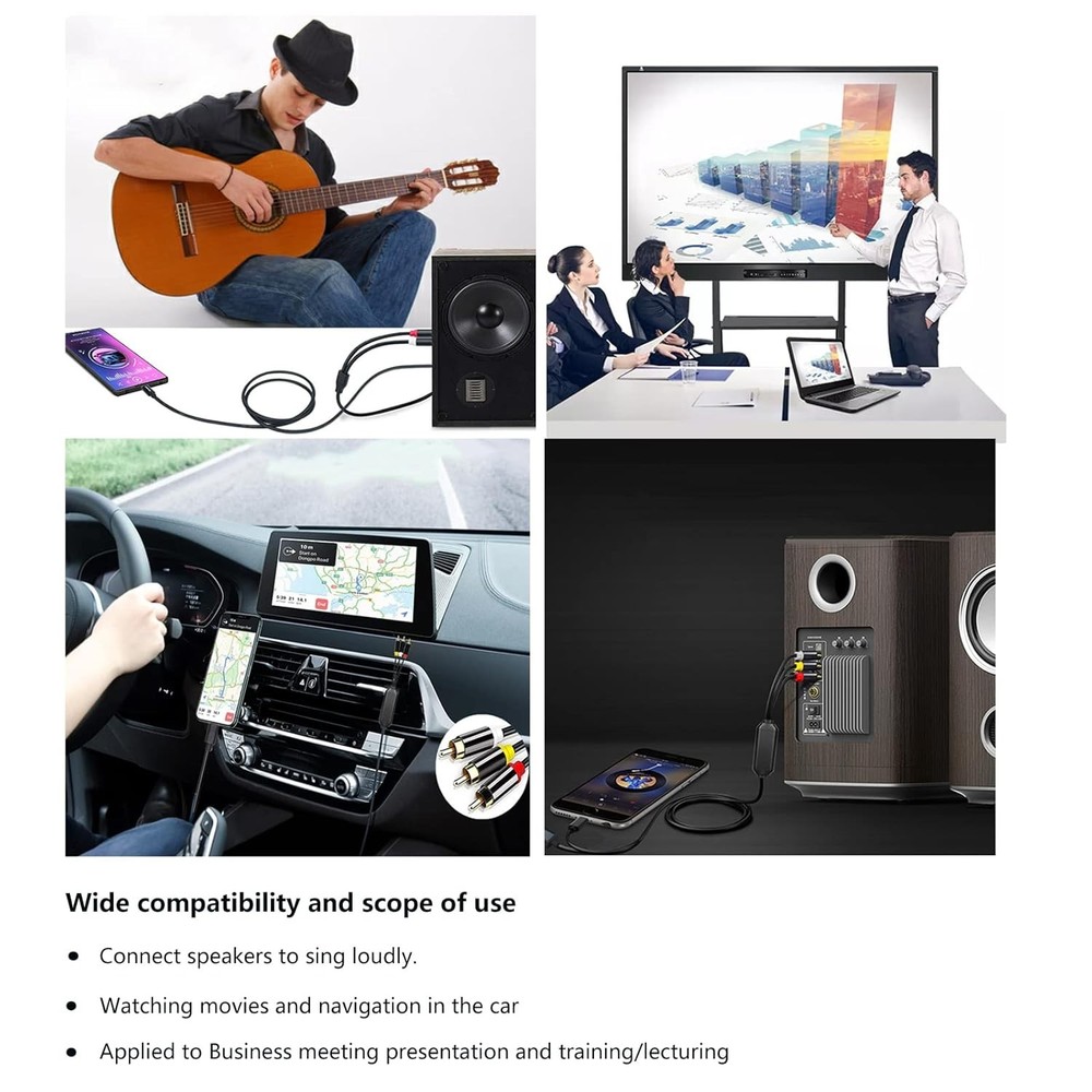 USB C to RCA Cable Adapter, 6Ft Type-C with usb c rca