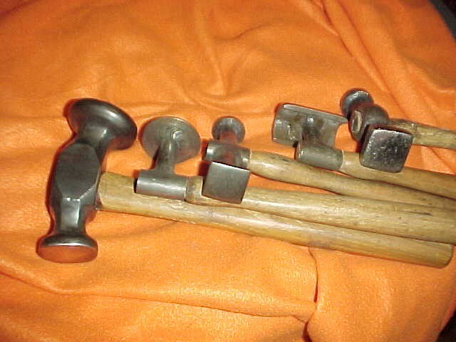 Auto Body Blacksmith Tinsmith 5 Hammers Dolly Anvil Metalworking Hand Tools