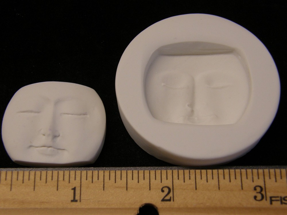 Moon Face Polymer Clay Mold (MD1136)