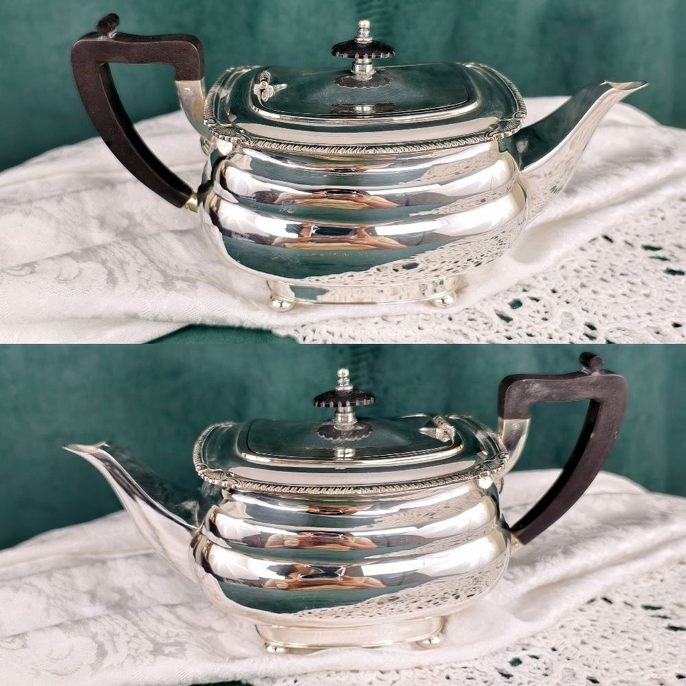 Vintage Rectangular Wallace Silver Plated Tea Set