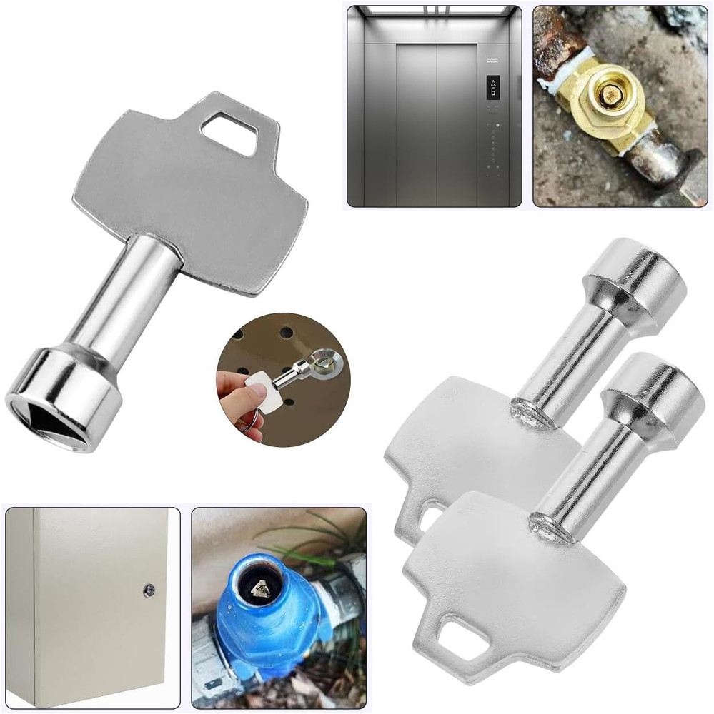 5 Pack Trash Can Key Utility Keys Triangular Socket Key Electrical Cabinet Key T