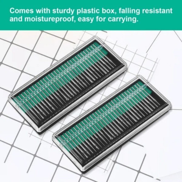90 PCS For Dremel Diamond Burr Bits Drill Set Rotary Multi Tool Accessories Kit