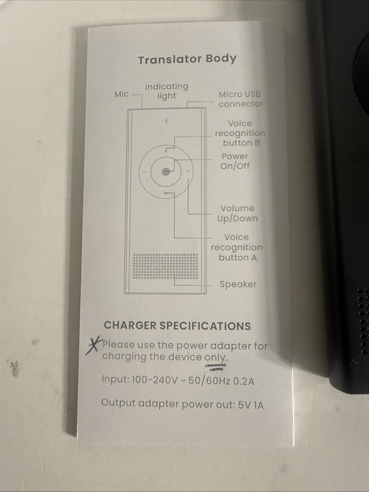 Poliglu Personal Language Assistant Pocket Translator Over 40 Language “Tested “