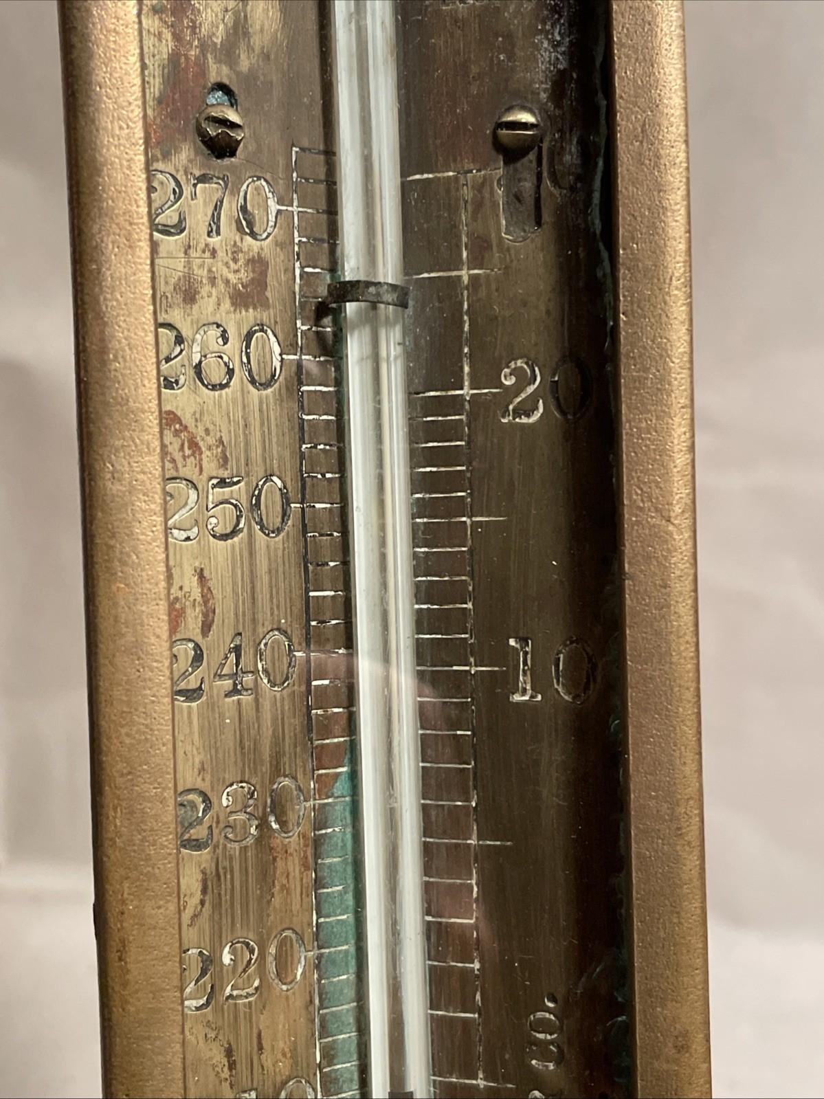 TAGLIABUE MFG CO. ANTIQUE BRASS STEAM THERMOMETER GAUGE NEW YORK VINTAGE