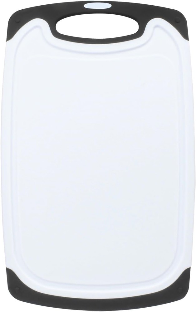 High-Density Plastic Mini Cutting Board with Built-In Handle - Easy to