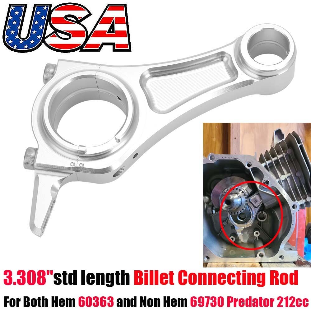 NEW Billet Alum Rod (3.308"Std) For Predator 212 cc Hemi/Non hemi  69730 60363