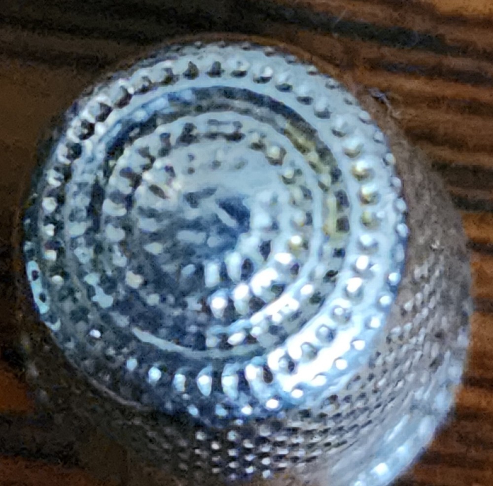 ANTIQUE STERLING SILVER FLORAL THIMBLE