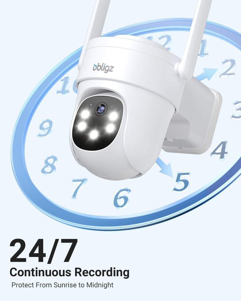 Solar Camera Security Outdoor - AOV 24/7 Recording Security Cameras Wireless ...