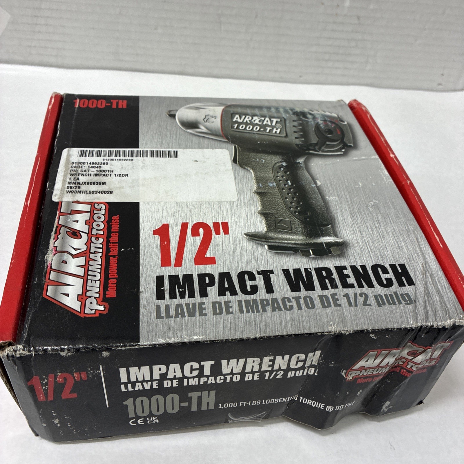 New AirCat 1000-TH 1/2" Drive Quiet Composite Air Impact Wrench