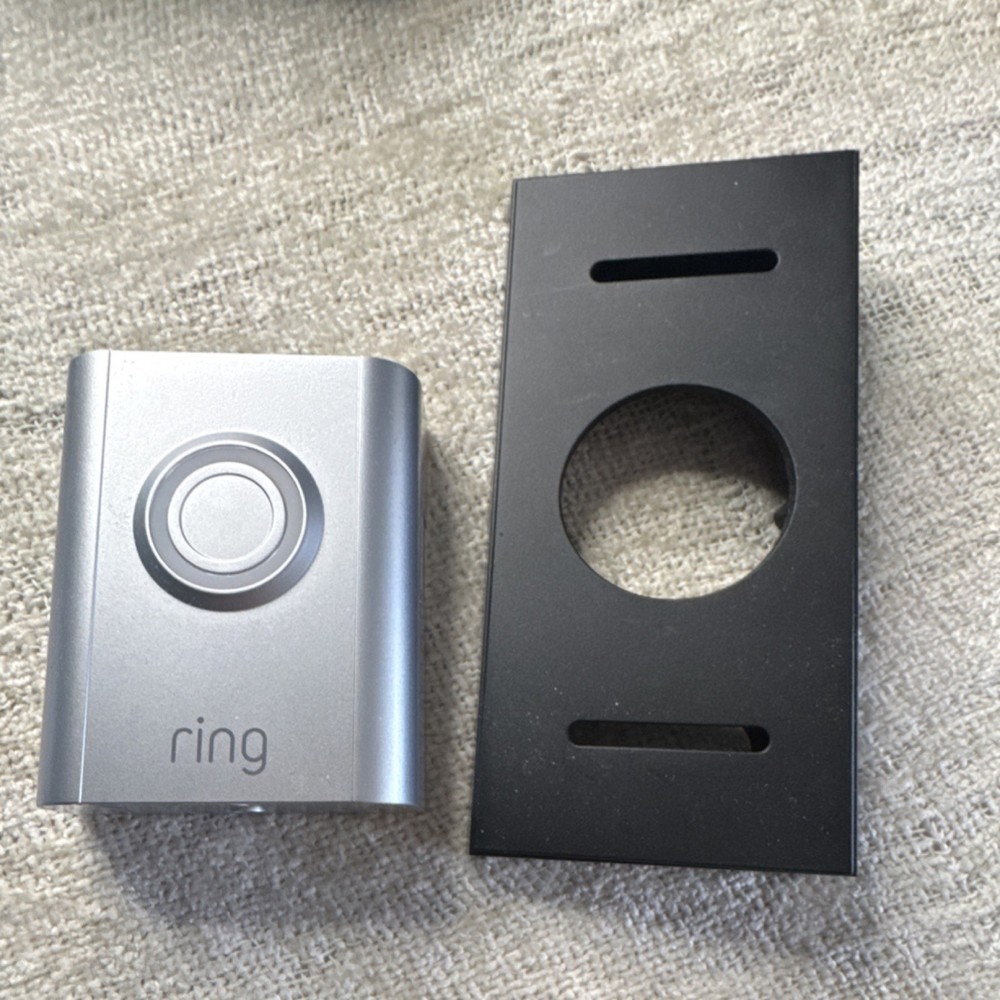Ring Video Doorbell Silver Metallic Modern Plastic Angle Mounting Bracket NEW