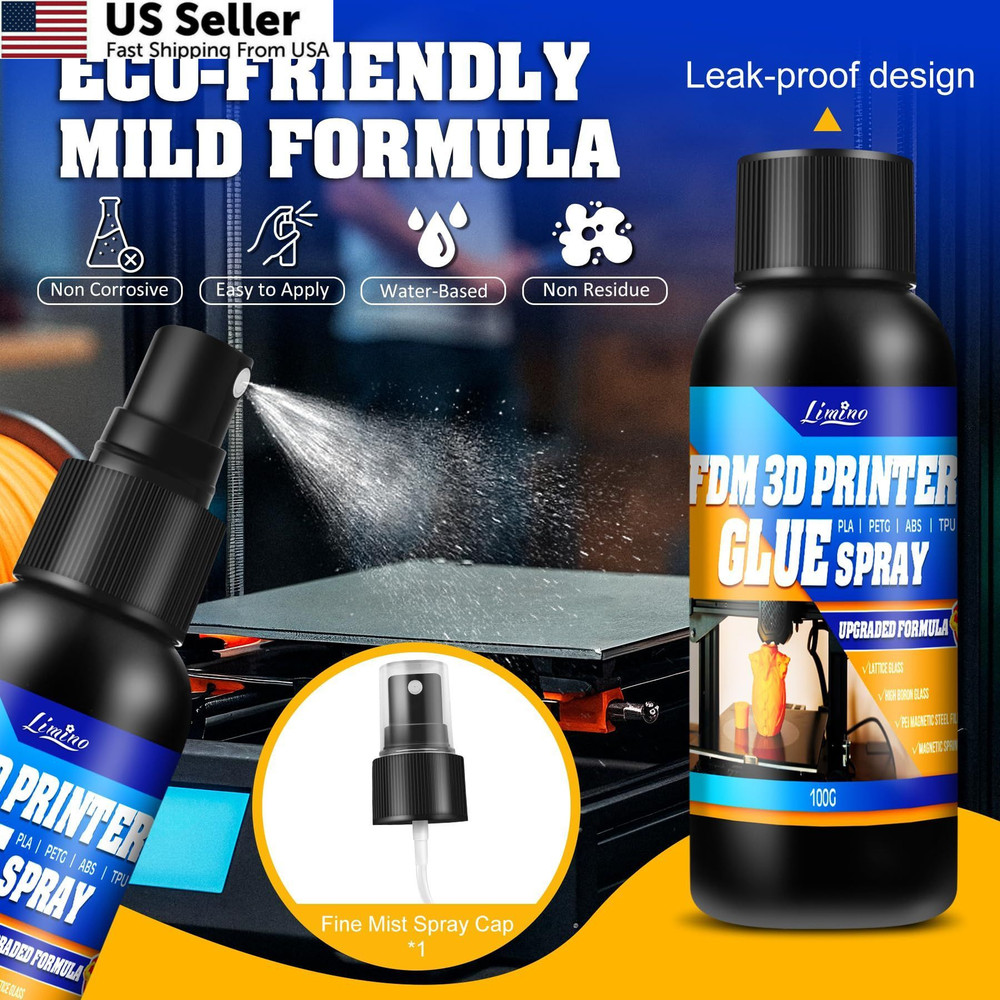 3D Printer Adhesive - Print Glue Spray (Improved Version), Prevents...