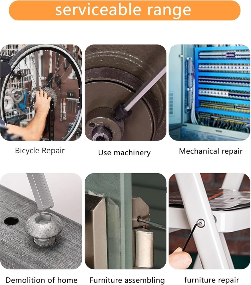 10Pcs Black 5/32" Hex Dogging Key for Push Bar Panic Exit Device