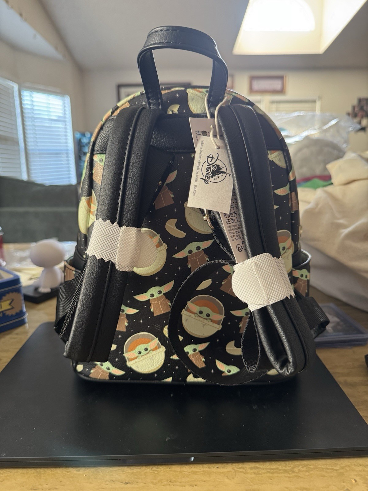 Disney Parks Loungefly Grogu Baby Yoda STAR WARS Mandalorian Mini Backpack Used