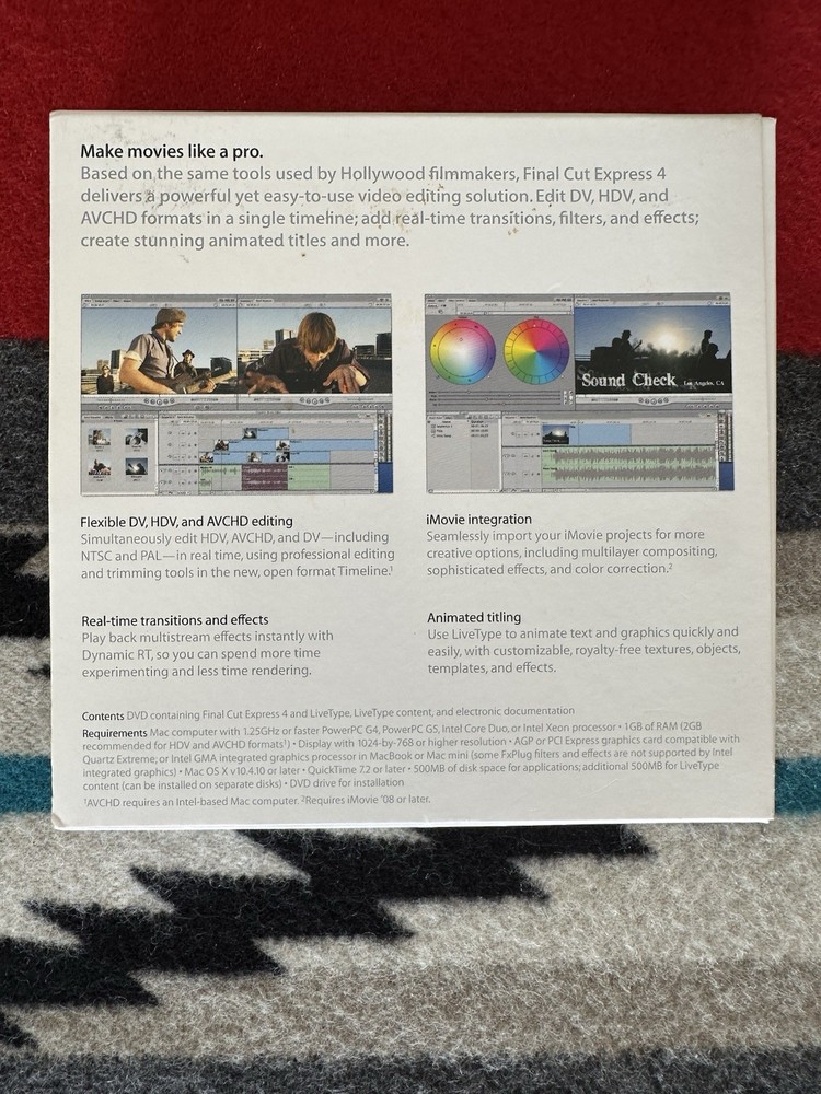 Apple Final Cut Express 4 HD Video Editing Software