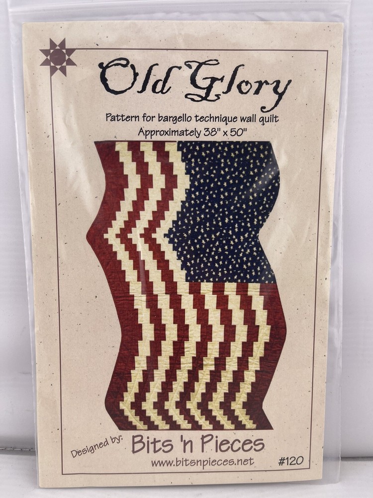 “Old Glory” by Bits ‘n Pieces, Quilt Pattern #120 Finished Size 38”x50”
