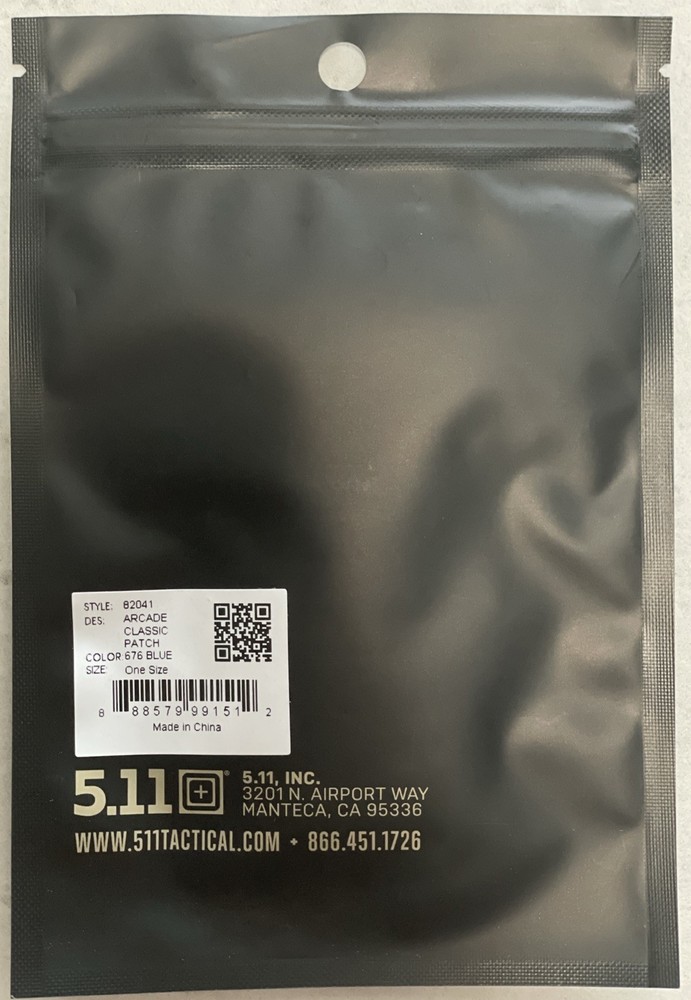 *NEW* 5.11 TACTICAL ARCADE CLASSIC PATCH HOOK BACKING