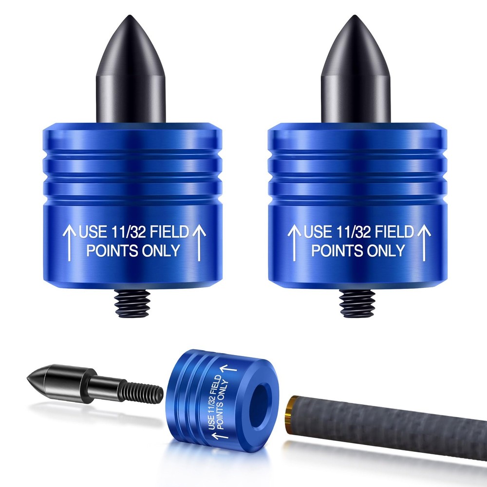 Feekoon 2 Pack Crossbow Bolt Decocking Head, Point Blue