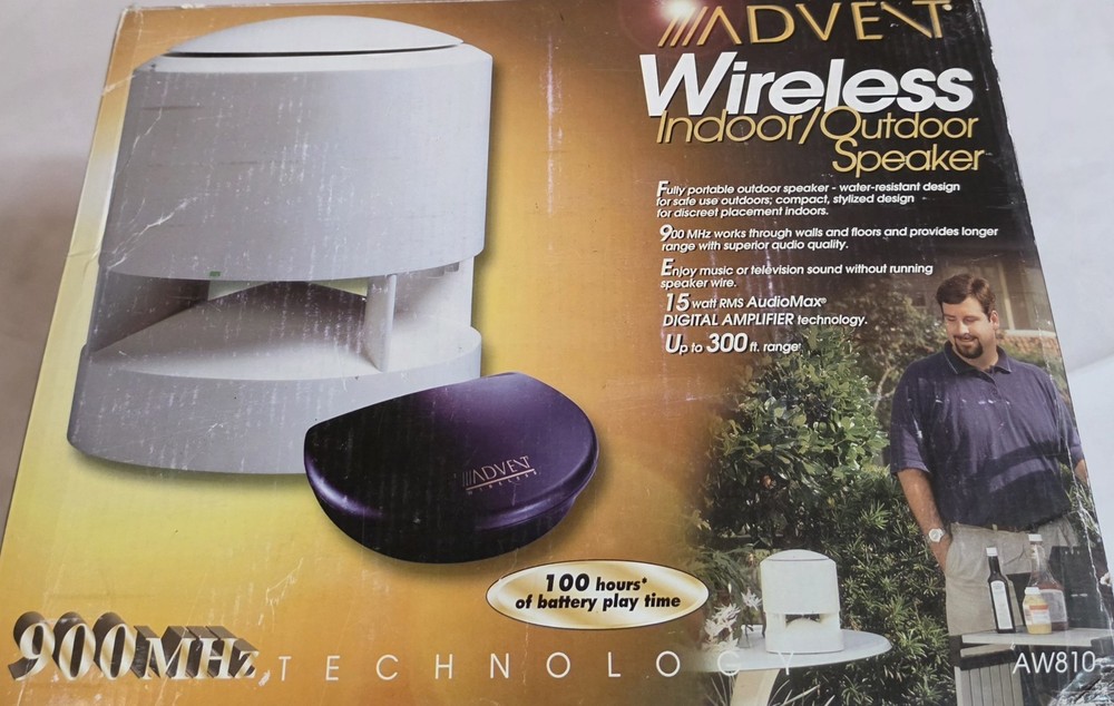 ADVENT ~ MODEL # AW810 ~ WIRELESS INDOOR / OUTDOOR SPEAKER NEW
