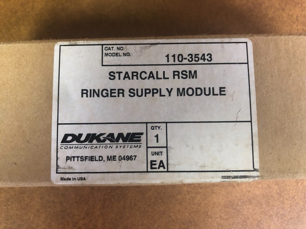 Dukane 110-3543 Starcall RSM Ringer Supply Module
