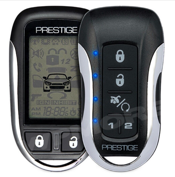 Prestige PE1M2LCDZ 2-Way LCD Remote Start Security Transmitter Kit 1-Mile Range