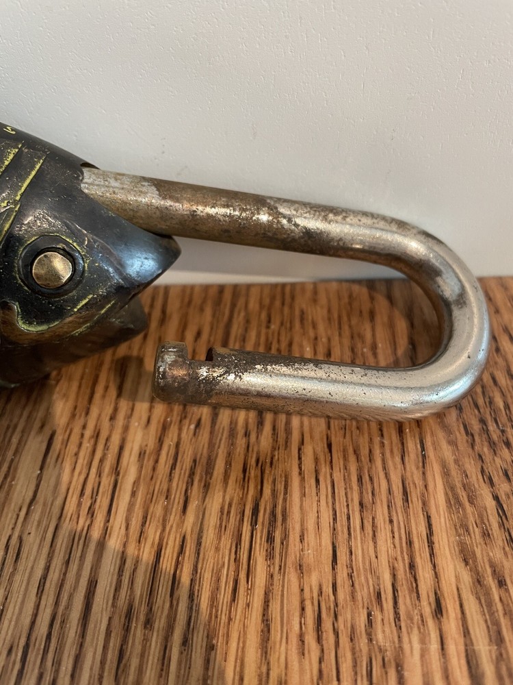 Solid Brass Fish Carp Padlock with 2 Keys, Great Used Condition Lock!!!!