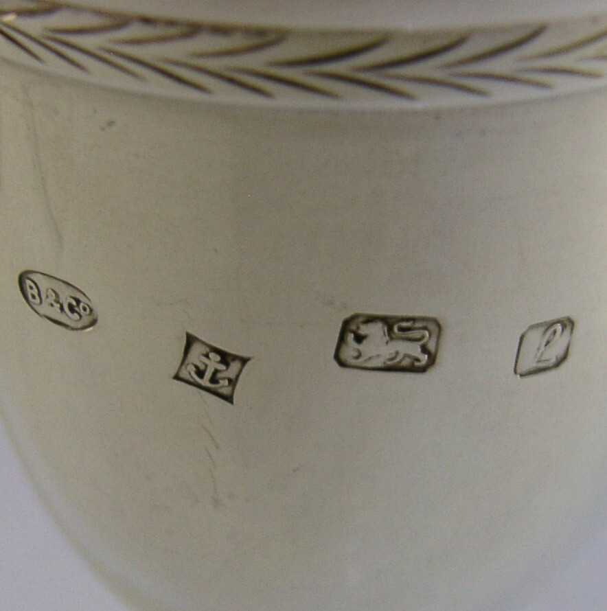 STYLISH MINT ENGLISH STERLING SILVER WINE GOBLET CHALICE CUP 1985 BARWARE