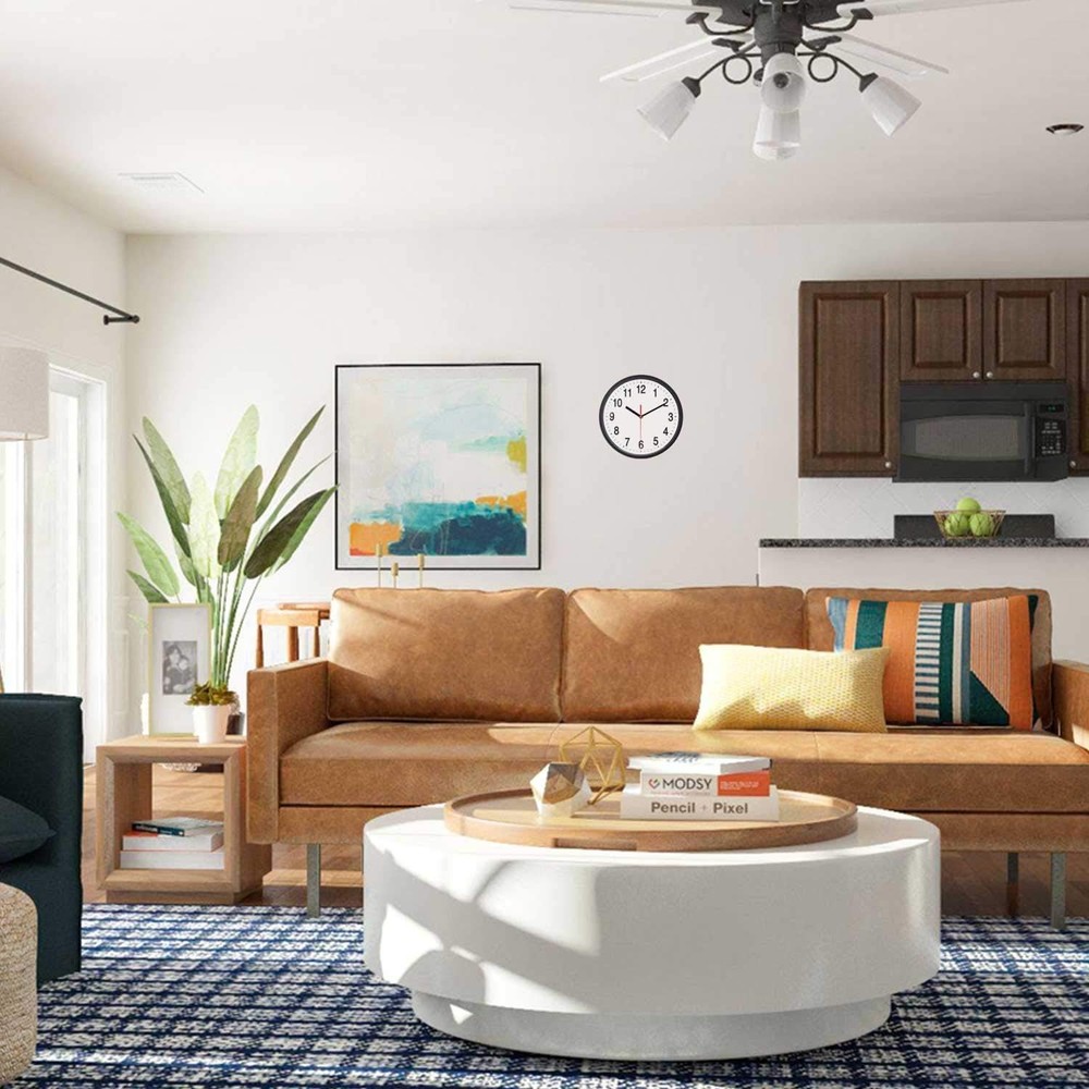 Mainstays Basic Indoor 8.78" Black Analog Round Modern Wall Clock (2 Pack)