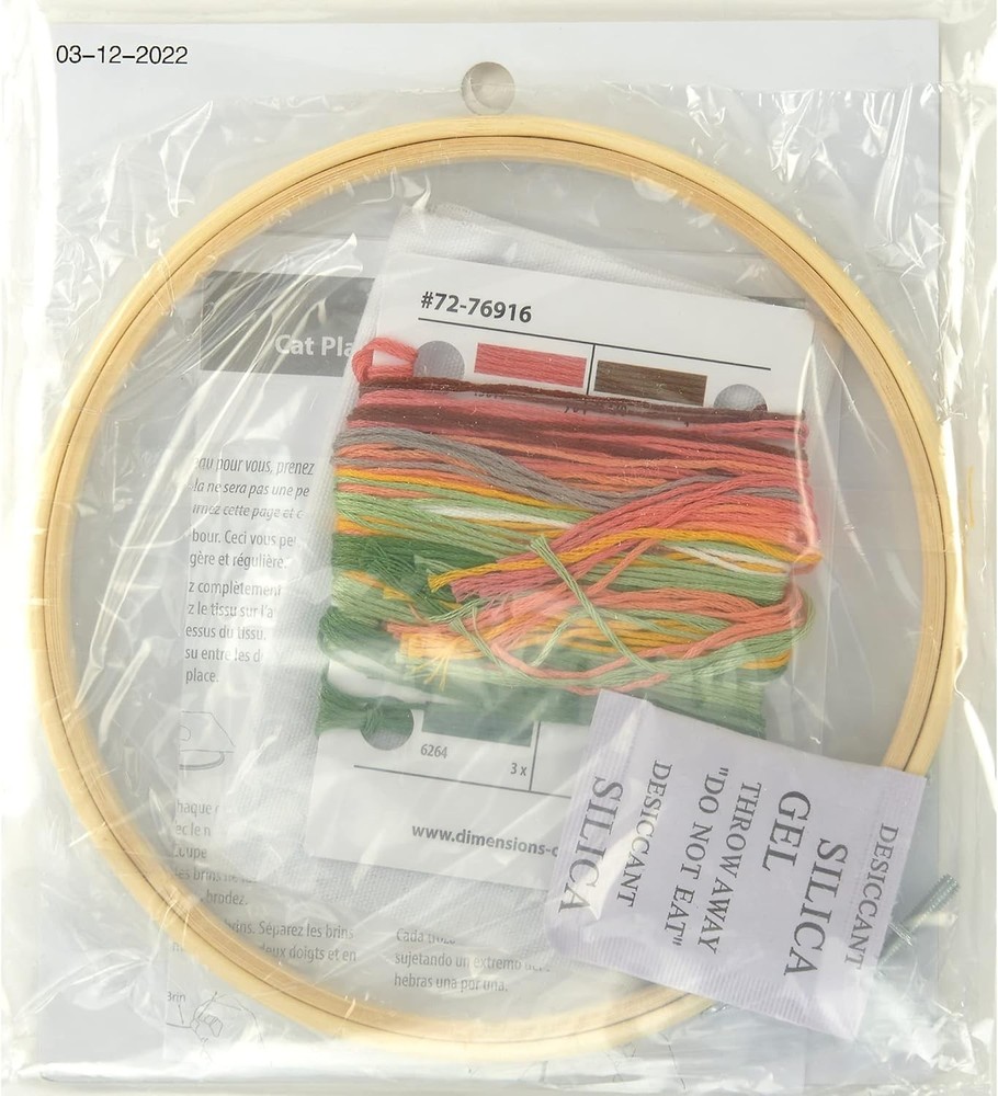 Dimensions 72-76916 Cat Planter Embroidery Needlepoint Kit for Beginners