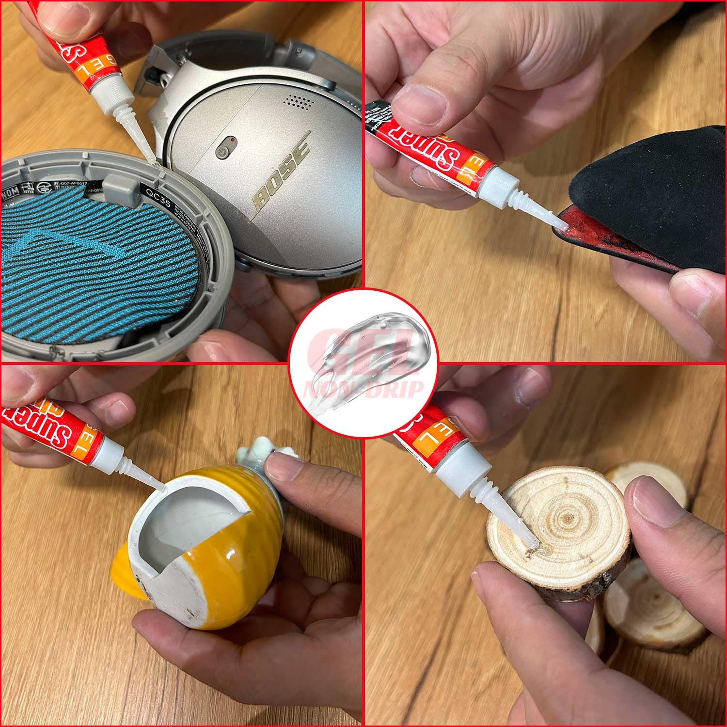 3 Gram (Pack of 12) Single Use Super Glue Gel, Super Fast, Thick & Strong Adhes