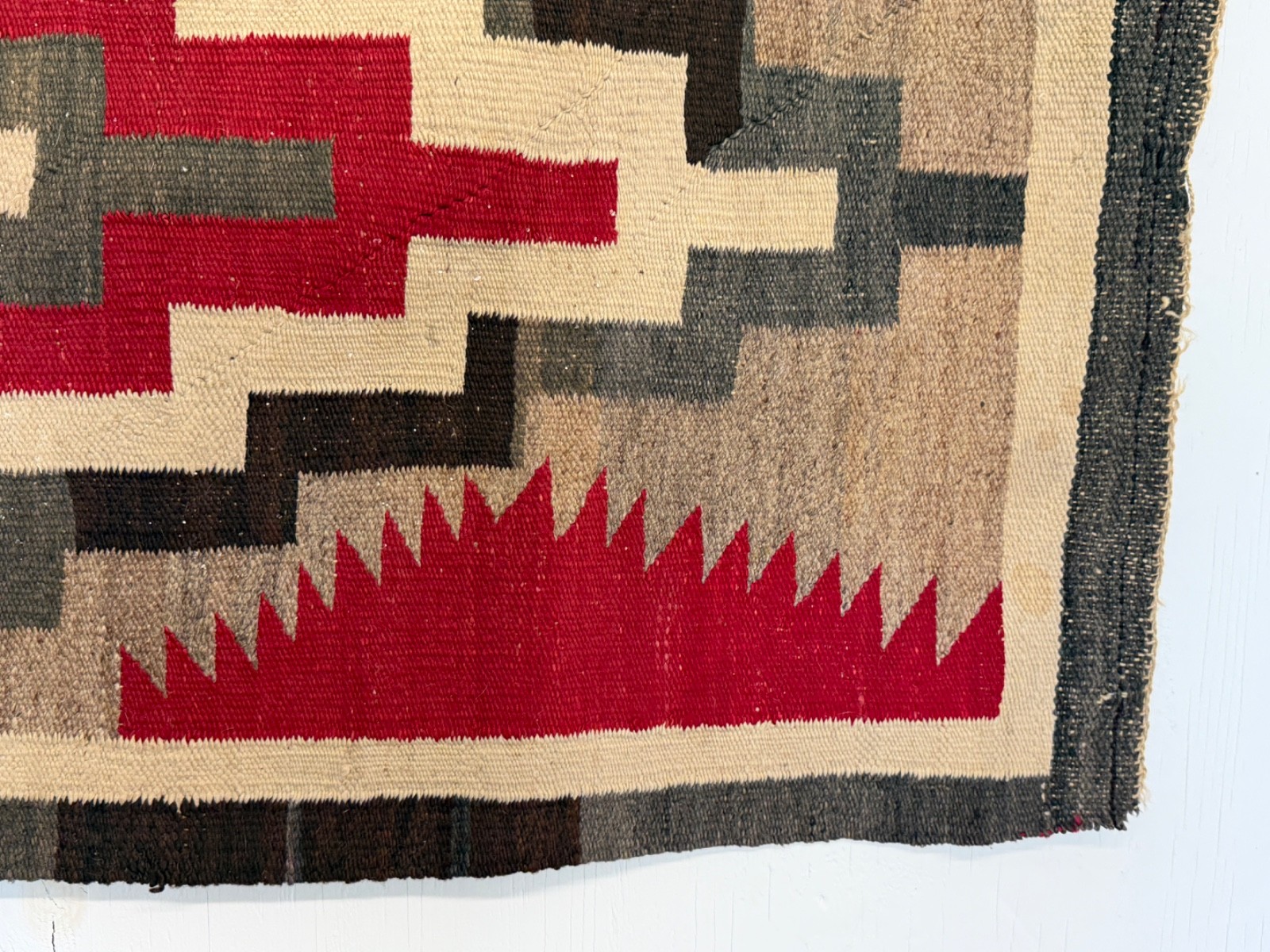 Antique Dazzler Navajo Rug Native American Indian Ganado 53x26" Vintage