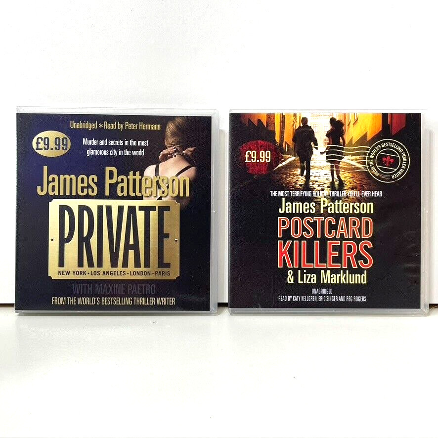 James Patterson 2 CD Audiobook Bundle Private plus Postcard Killers Unabridged