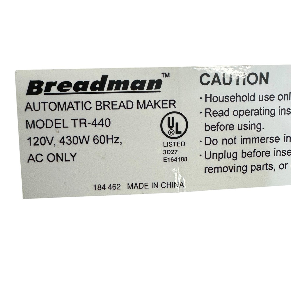 Breadman TR-440 Automatic Bread Maker Kneading Blade Paddle Replacement Part