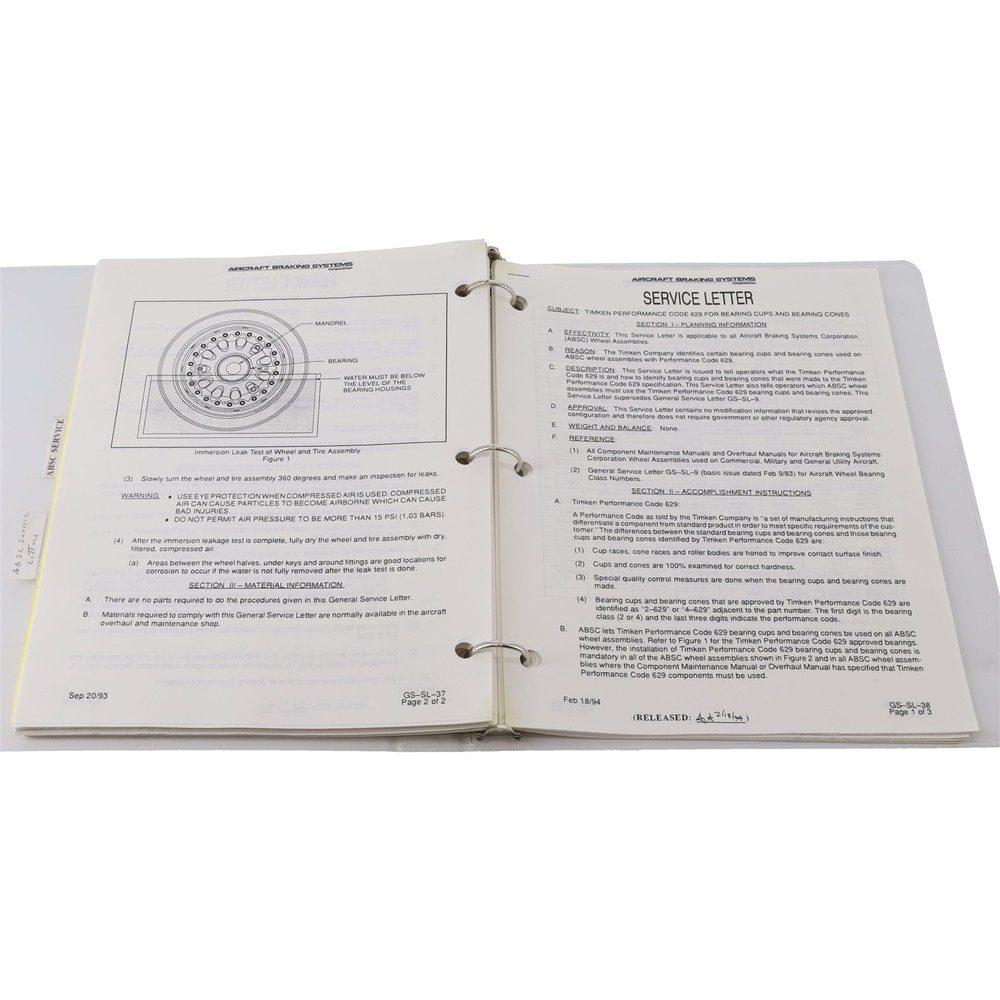 ABSC Service Bulletins - Wheels and Brakes