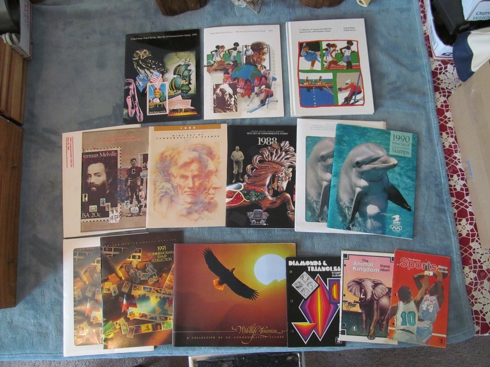 14 USPS Publications - Various Years from 1974 to 1991 - No Stamps, Just Books