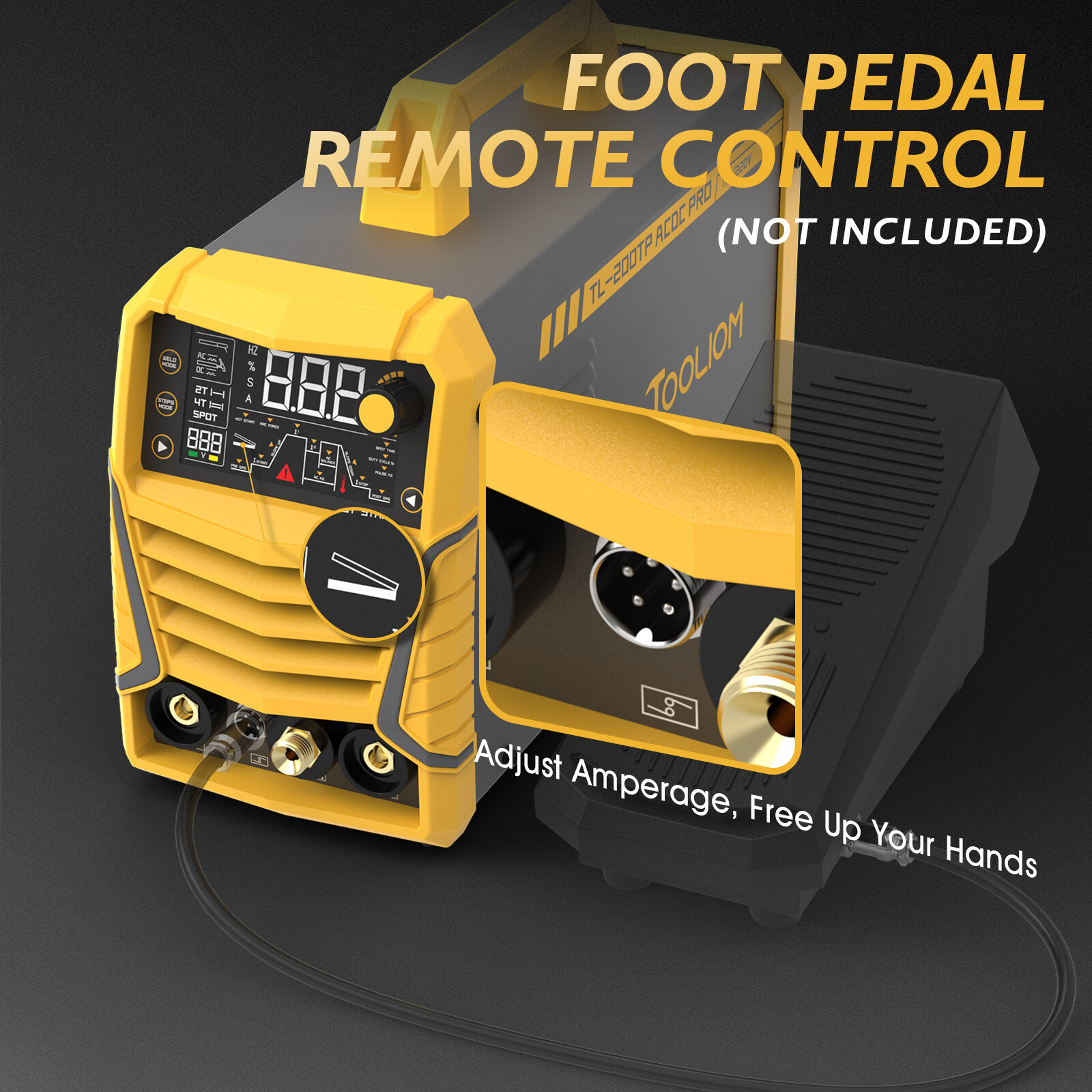 200A AC/DC TIG Welder with Pulse 110V/220V Aluminum Welder IGBT Inverter.