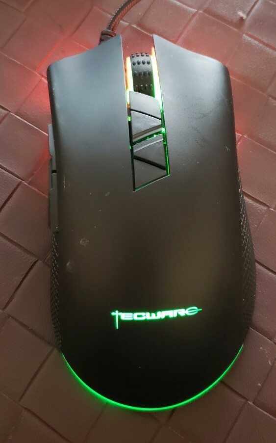 Tecware Torque Competition Grade Gaming Mouse Lighted Wired Tested Works