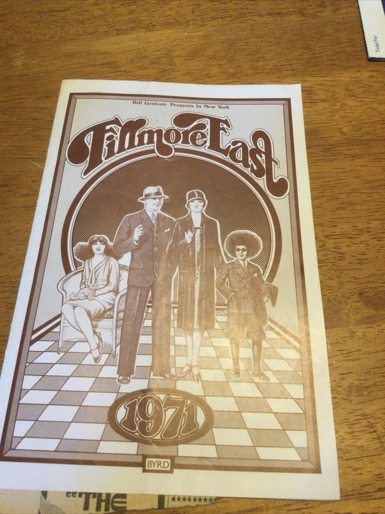 Fillmore East 1971 Program Final Shows B.B. KING Moby Grape JOHNNY WINTER