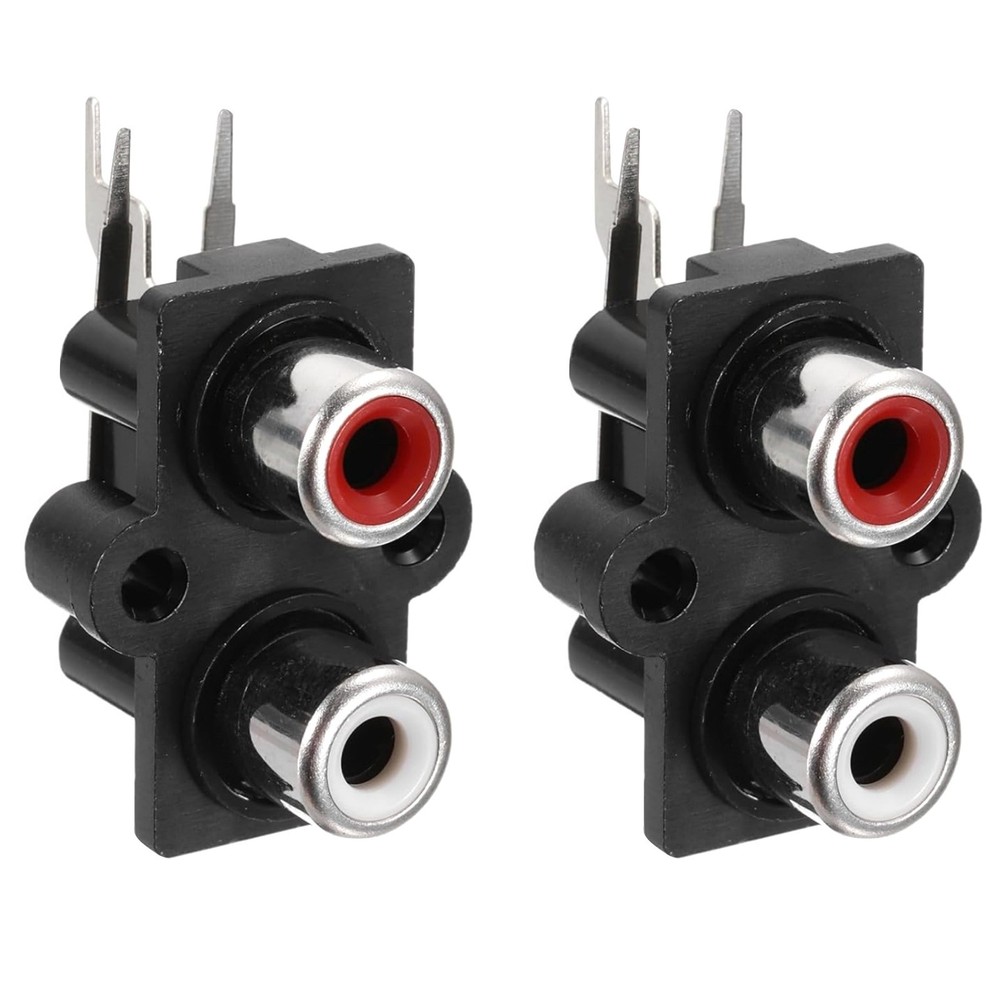 2PCS New RCA Female Socket Panel Mount Connector for Extending Short RCA Cables