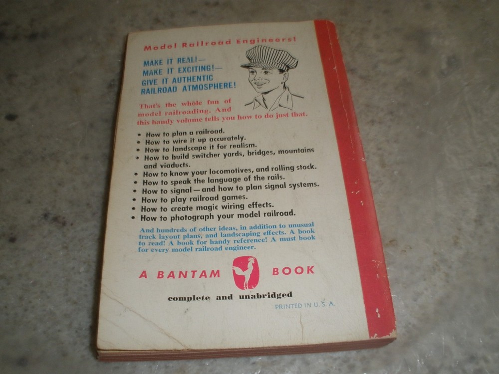 1950 MODEL RAILROADING BANTAM PAPERBACK BOOK