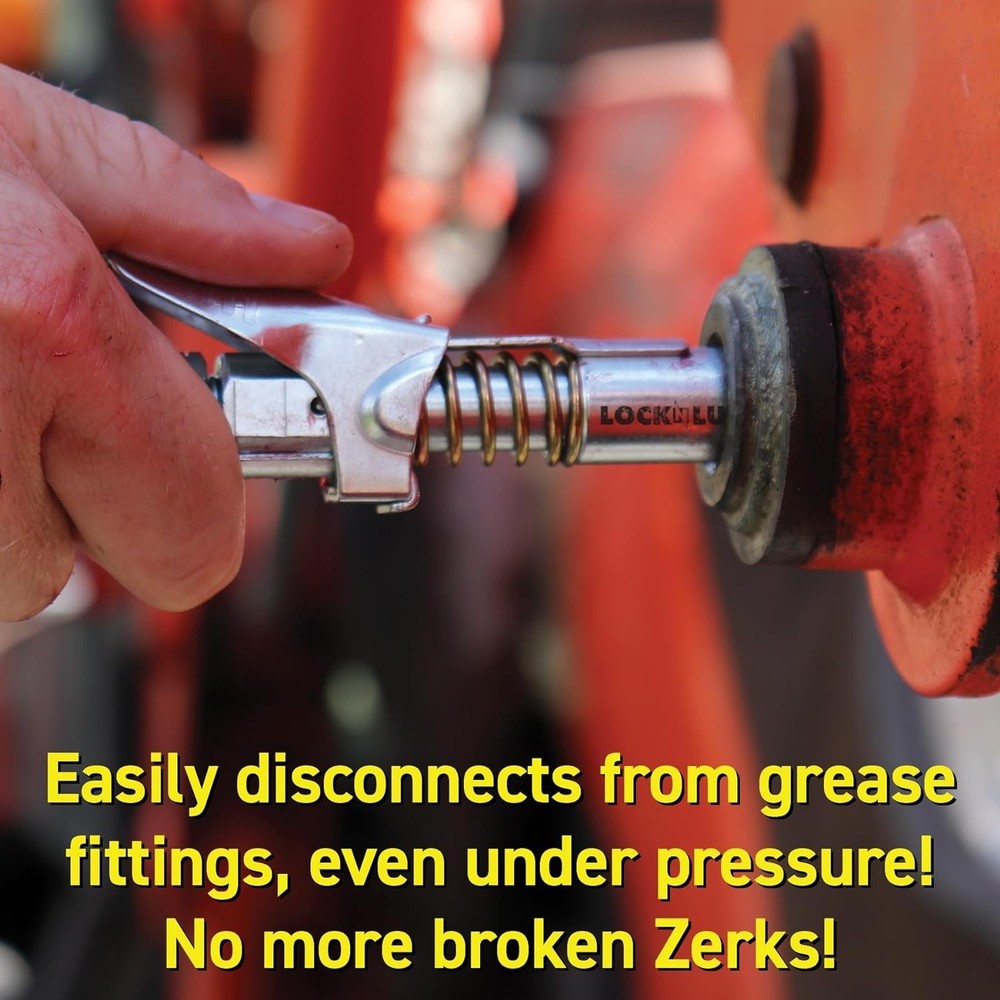 Ultimate Locking Grease Coupler with Spare Kit - 10,000 PSI Compatibility