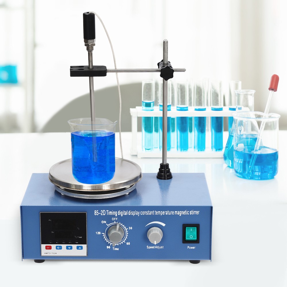 Digital Lab Hotplate Magnetic Stirrer Heating Mixer Plate Timer Function 500W US