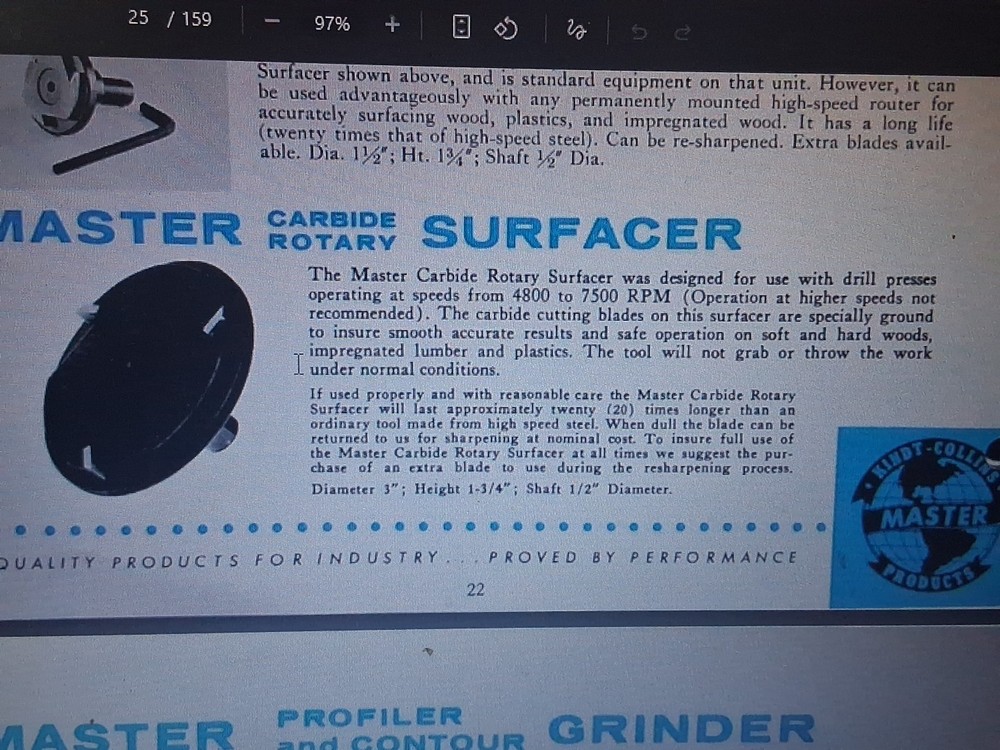 two Kindt-Collins surfacers in good codition