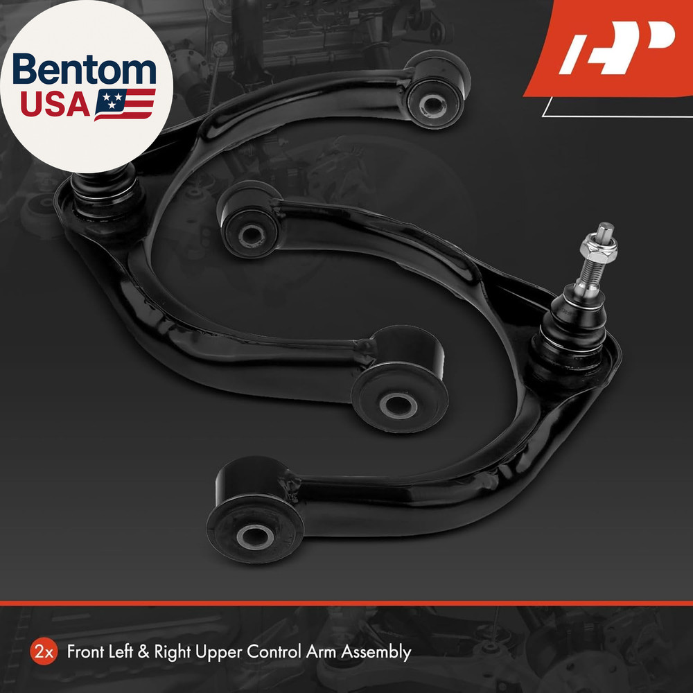 2 X Front Upper Control Arm, with Ball Joint & Bushing, Compatible with Ram 1500