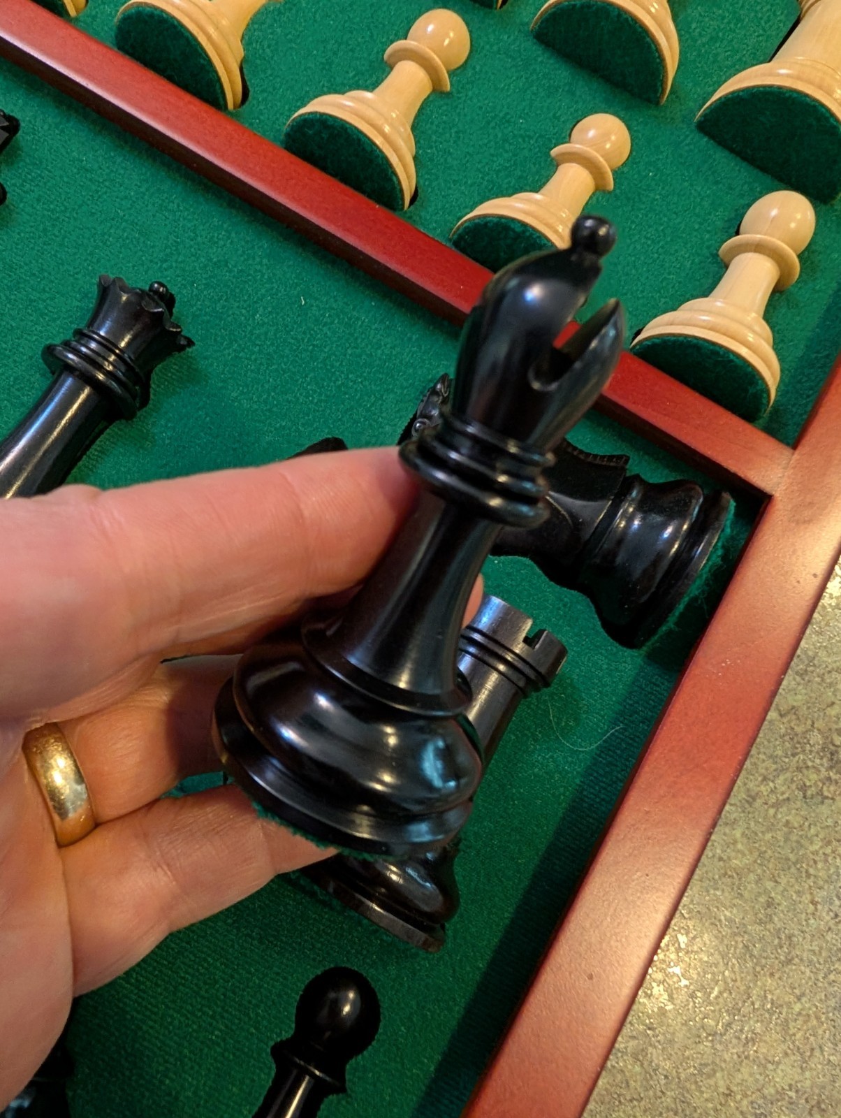 House of Staunton Wood Chess Set Pieces w Case Sam Reshevski Camaratta 4.5" King