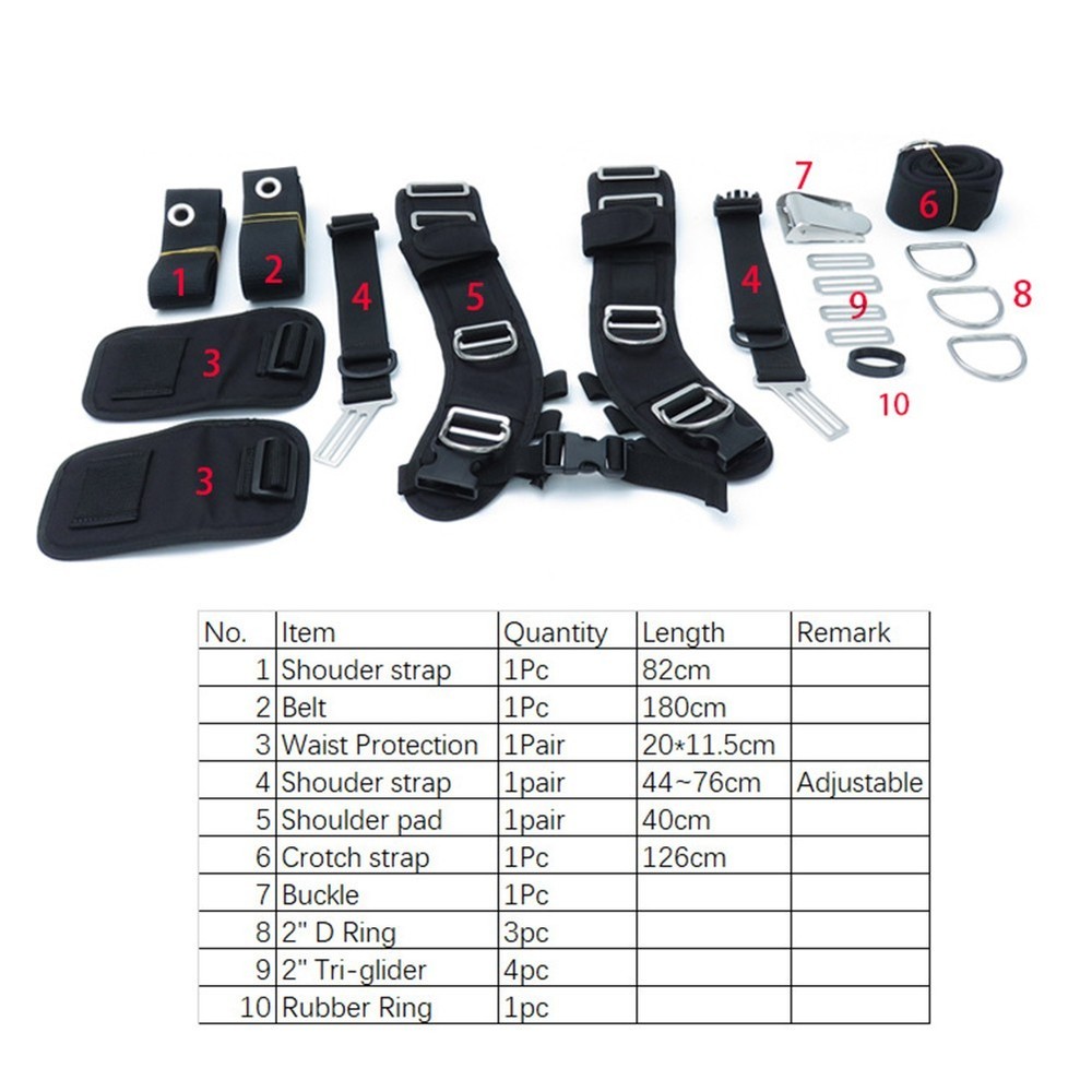 Diving backmount harness Set for Scuba Diving BCD Backplane Accessories