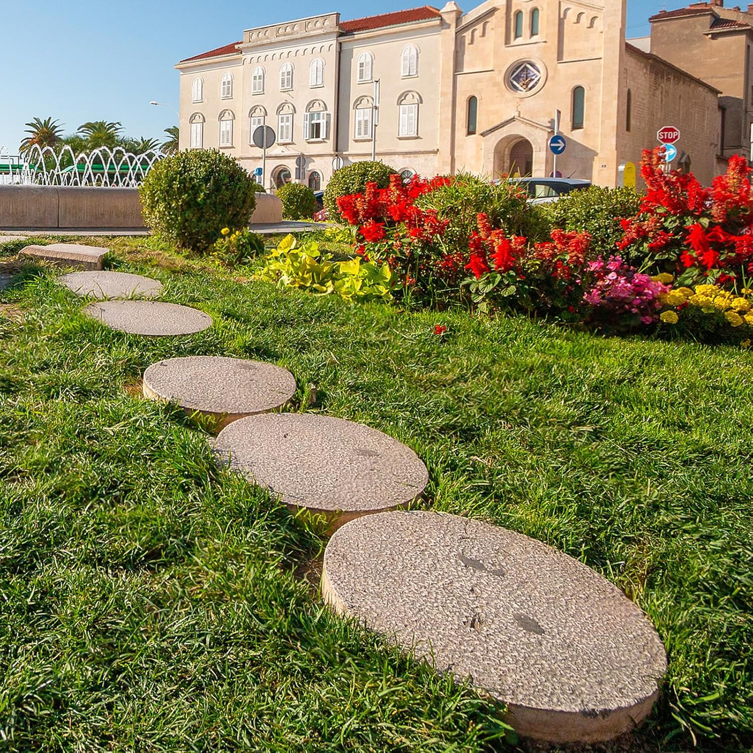 5 Size round Stepping Stone Mold,8.7" 9.25" 10" 11.4" 12.6" Stepping Stone Molds