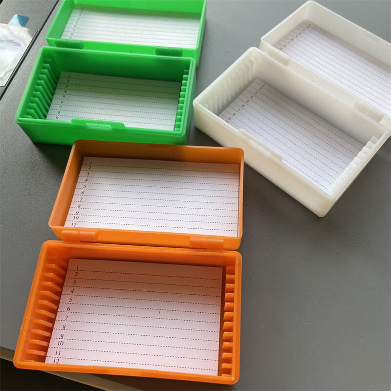 Microscope Slides Box Holder Case Plastic Lab Pathological Slides Storage Box