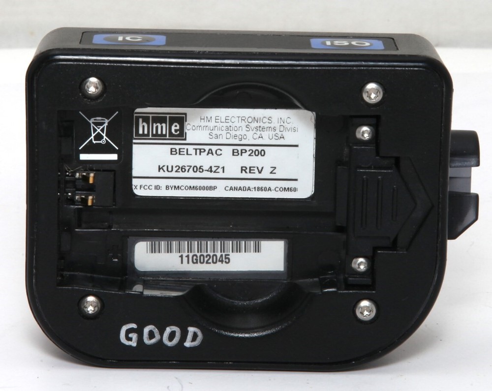 HME Beltpack Belt Pack BP200 For Clear-Com Base DX200 DX210 Wireless Intercom